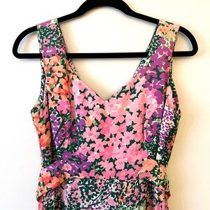 Vintage Floral Multicolor Maxi Dress